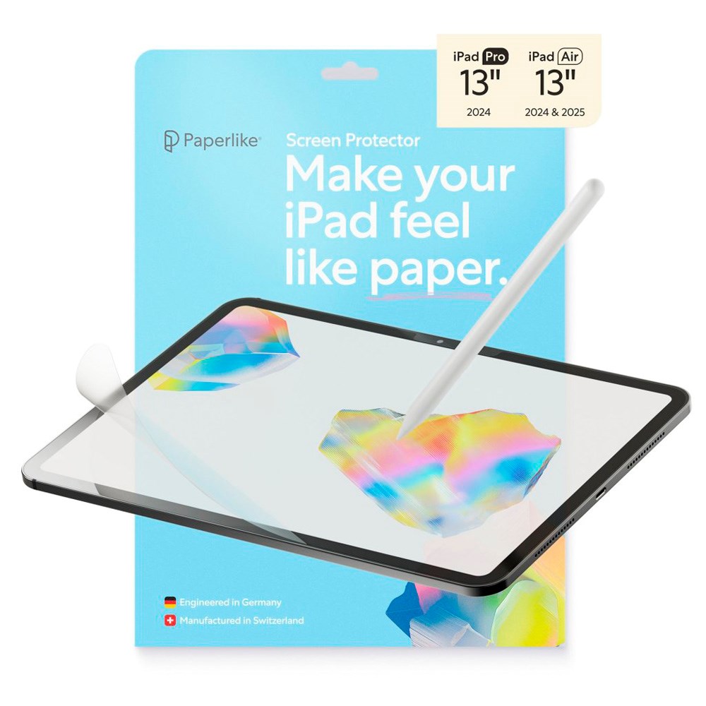 iPad Air 13" (2026 / 2025 / 2024) / Pro 13" (2025 / 2024) Paperlike 3 Skærmbeskytter - 2 stk - Gennemsigtig