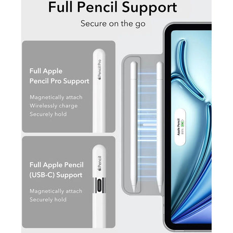 ESR iPad Air 11" (2026 / 2025 / 2024) / Air 10.9" (2022 / 2020) / Pro 11" (2018) Rebound Magnetic Cover - Grå