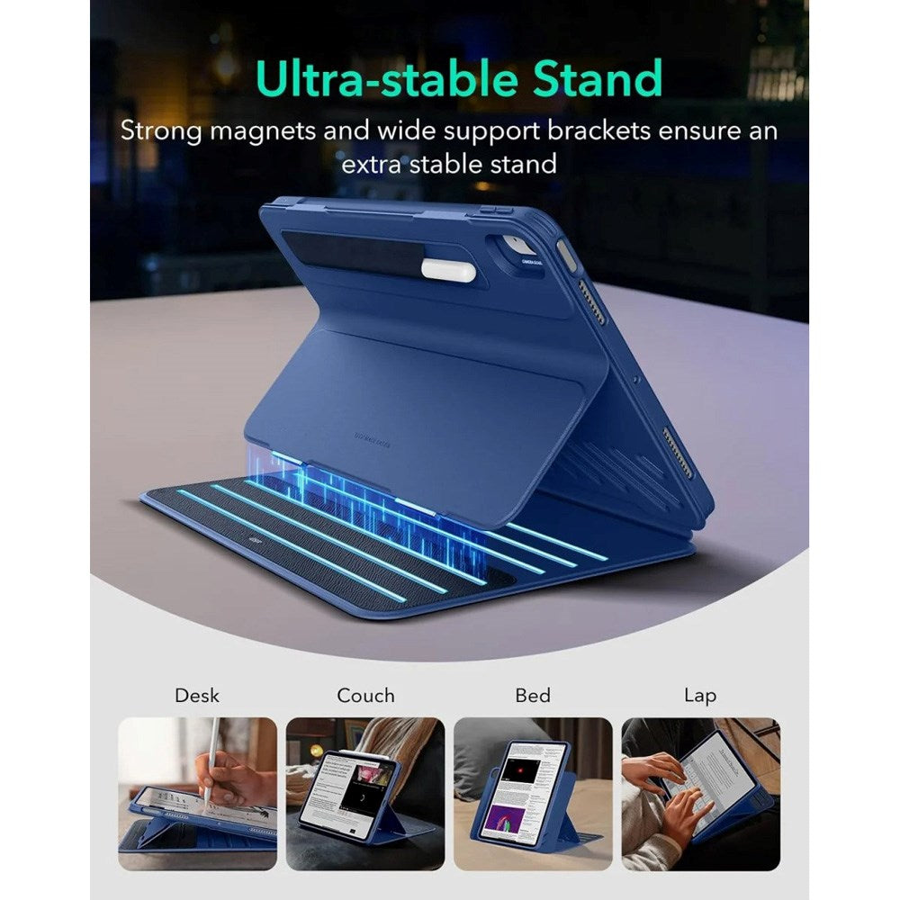 ESR iPad Air 11" (2026 / 2025 / 2024) / Air 10.9" (2022 / 2020) Shift Flip Cover m. Aftageligt Bagside Cover - Blå