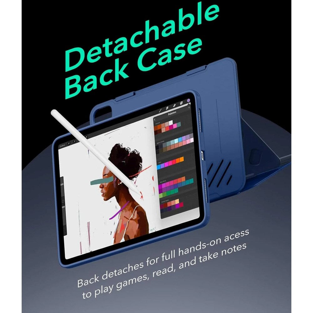 ESR iPad Air 11" (2026 / 2025 / 2024) / Air 10.9" (2022 / 2020) Shift Flip Cover m. Aftageligt Bagside Cover - Blå