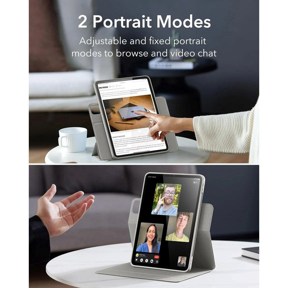 iPad Pro 13" (2025 / 2024) ESR Rebound Hybrid Cover - Grå