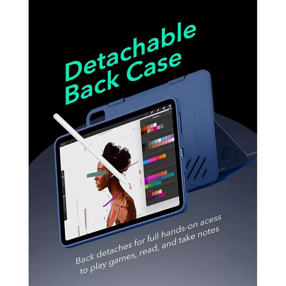 ESR iPad Air 13" (2026 / 2025 / 2024) Shift Flip Cover m. Aftageligt Bagside Cover - Blå