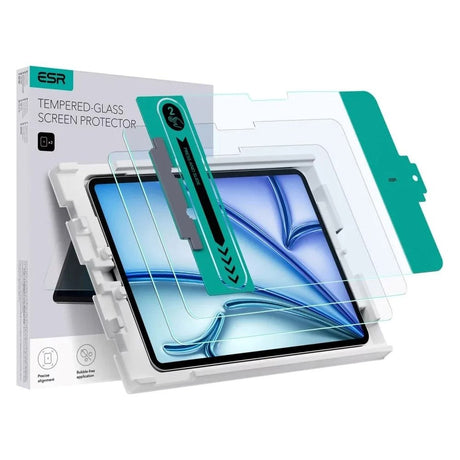 ESR iPad Air 11" (2026 / 2025 / 2024) Beskyttelsesglas m. Monteringsramme - 2 Stk. - Gennemsigtig