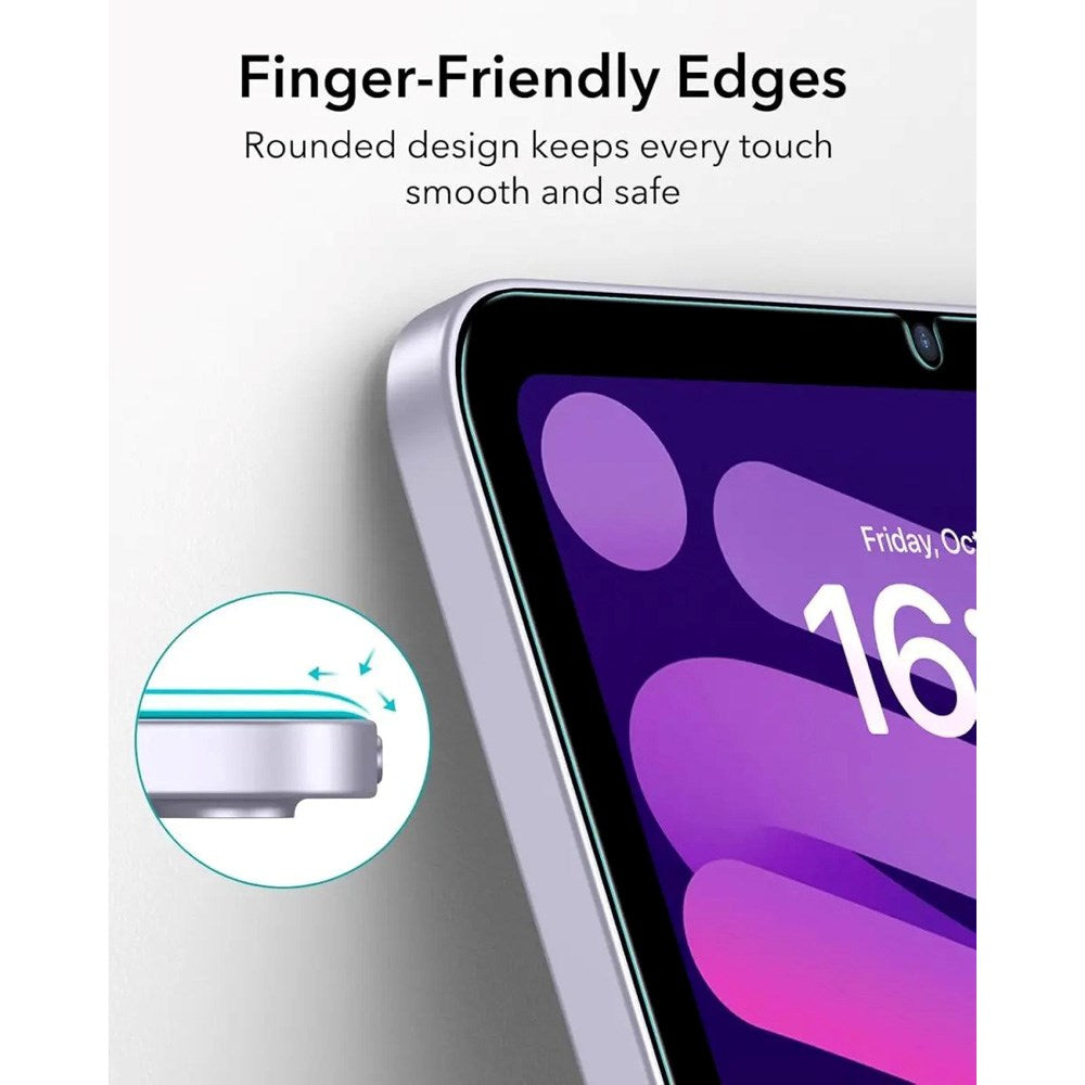 iPad Mini (2024/2021) ESR Hærdet Skærmbeskyttelse m. Installationsramme - 2 stk. - Gennemsigtig
