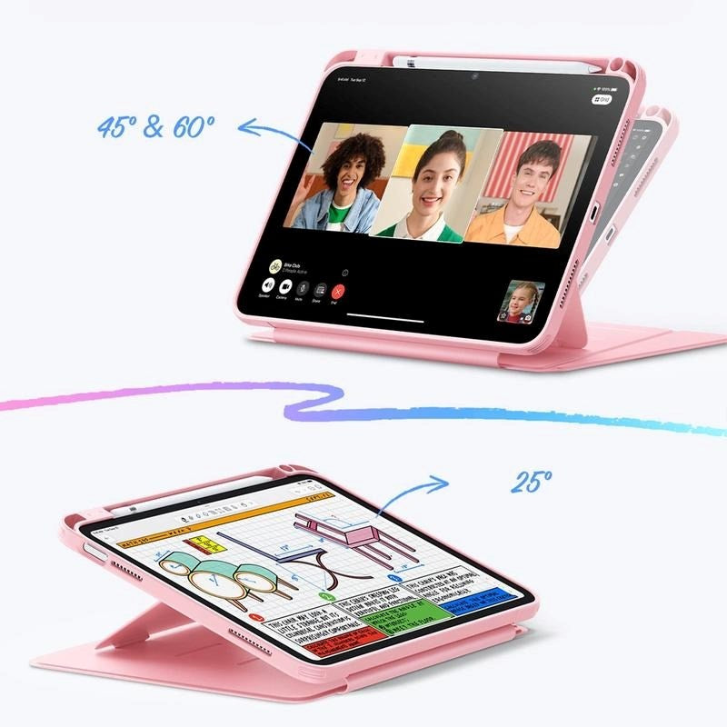 iPad 11" (2025) / 10.9" (2024/2022) ESR Flip Hybrid Cover - Lyserød