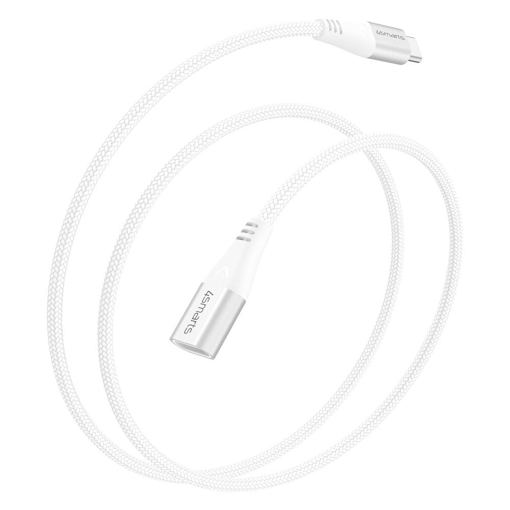 4smarts 60W USB-C Forlængerkabel - 1.5m - Hvid
