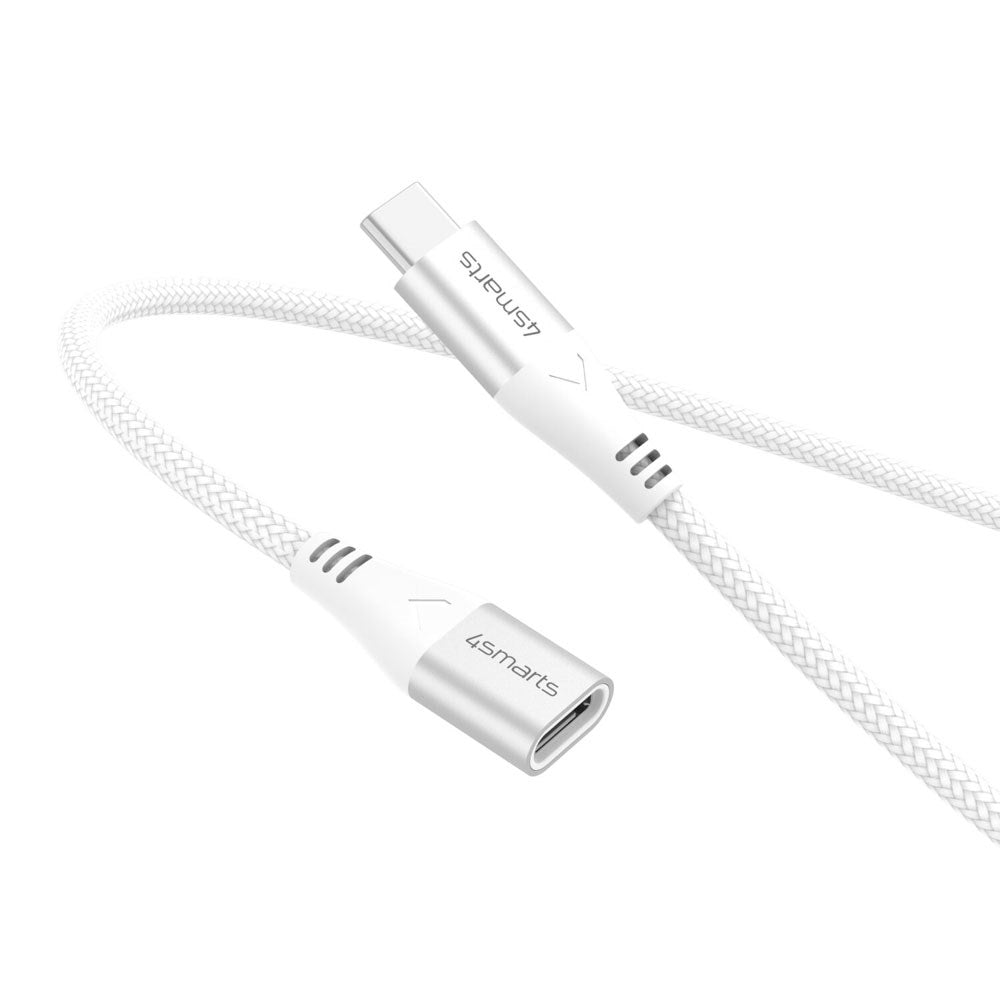 4smarts 60W USB-C Forlængerkabel - 1.5m - Hvid