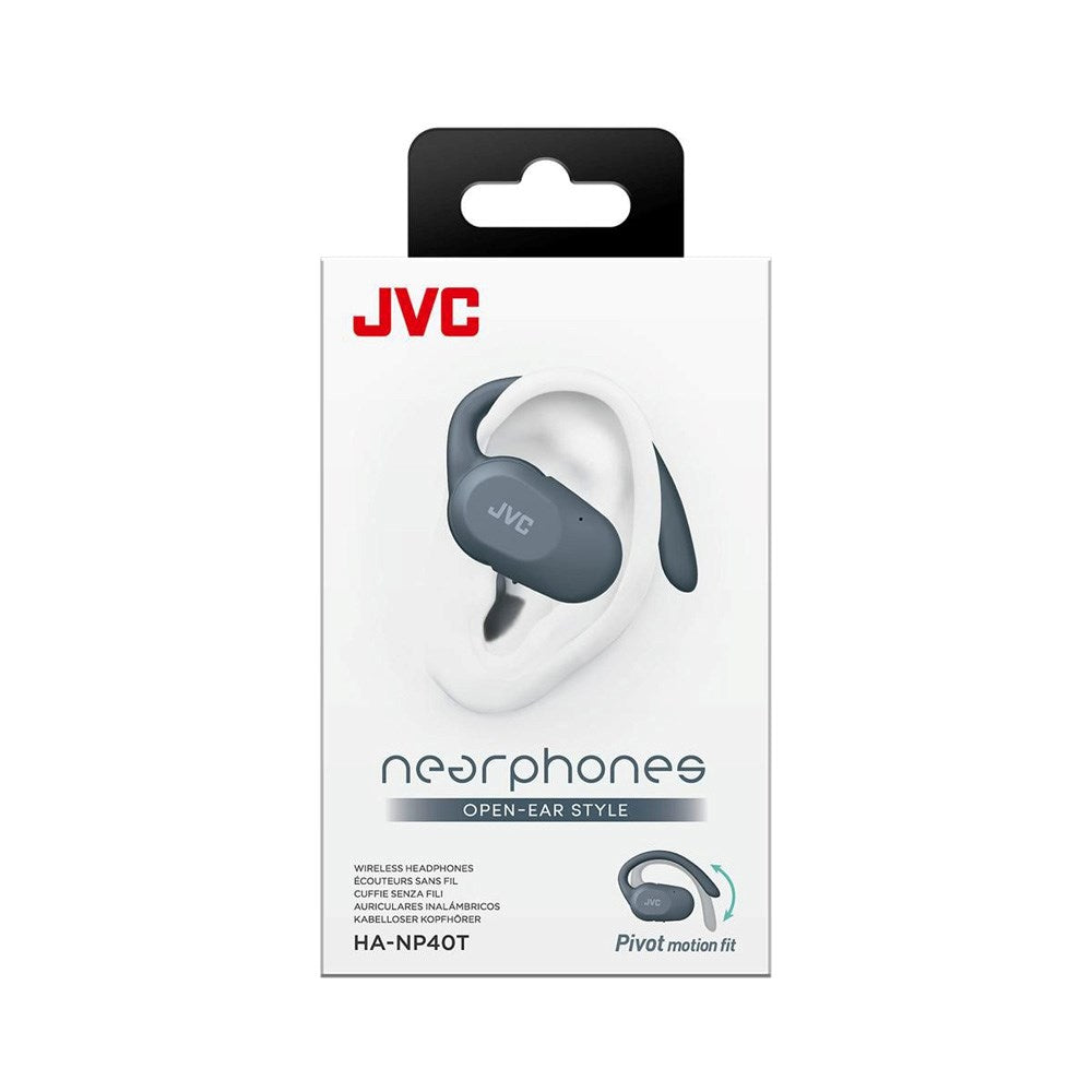 JVC Nearphones HA-NP40T True Wireless Open-Ear Høretelefoner - Grå