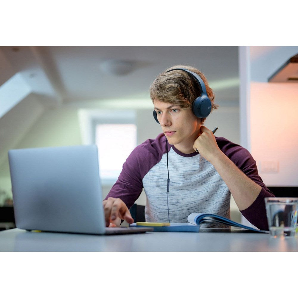 JVC HA-S33UC On-Ear Headset m. Ledning - Mørkeblå