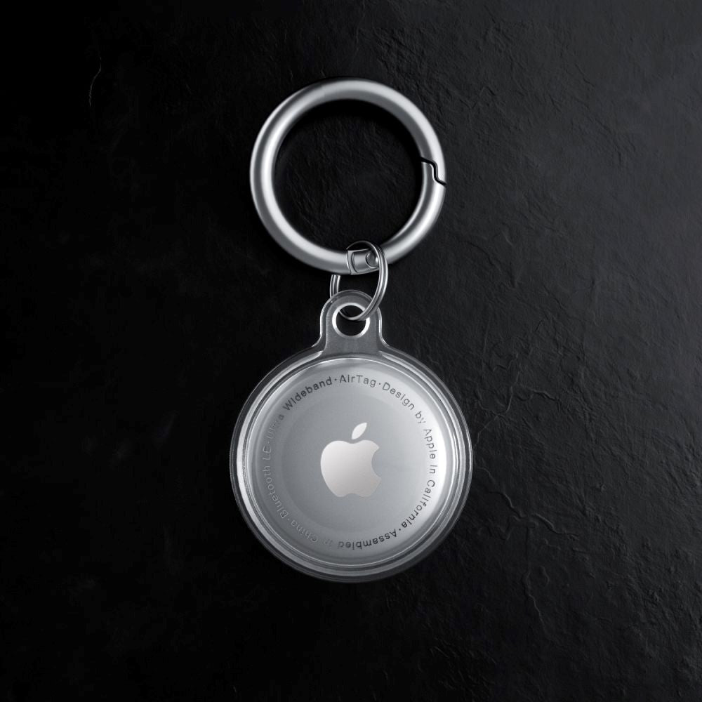 Tech-Protect Icon AirTag 1. & 2. Gen. Silikone Cover m. Nøglering - Gennemsigtig