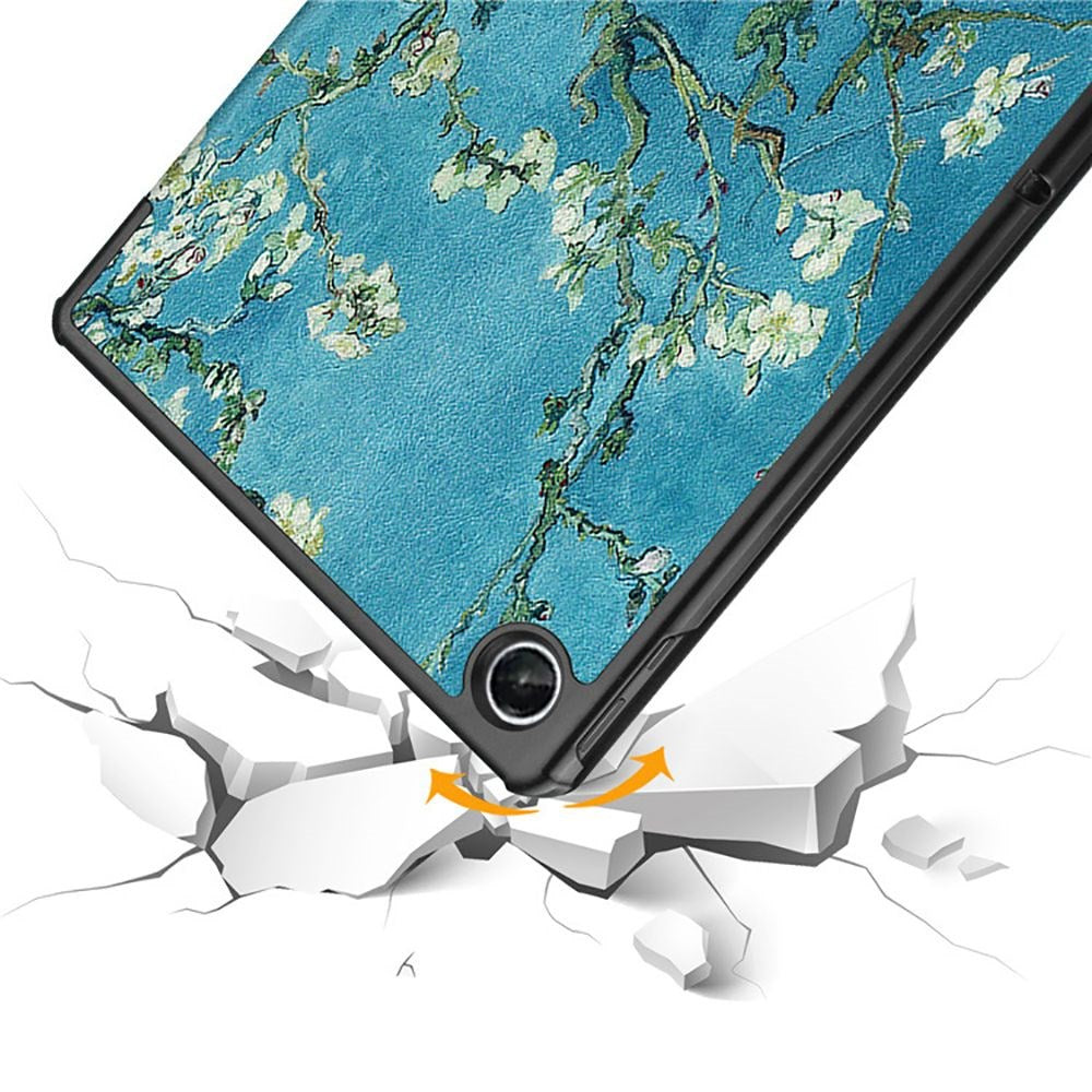 Lenovo Tab M10 Plus (3. Gen) 10.6" (TB-125F/128F) Tech-Protect Smartcase Cover - Hvide Blomster