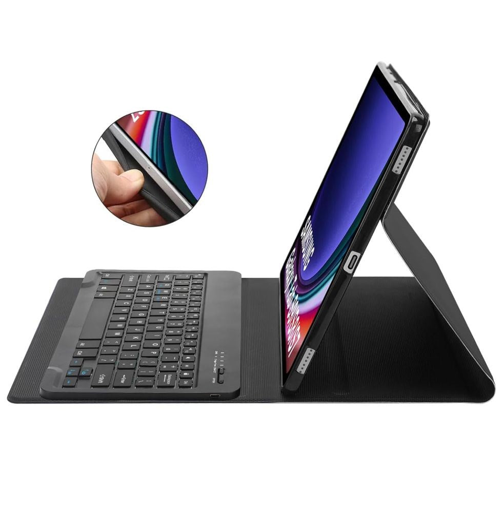 Samsung Galaxy Tab S9 FE Tech-Protect Keyboard Cover - Engelsk Layout - Sort