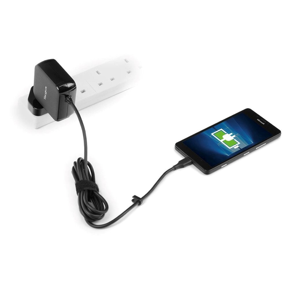 Targus APA95EU USB-C AC Universal Oplader m. 45W - 1.8m - Sort