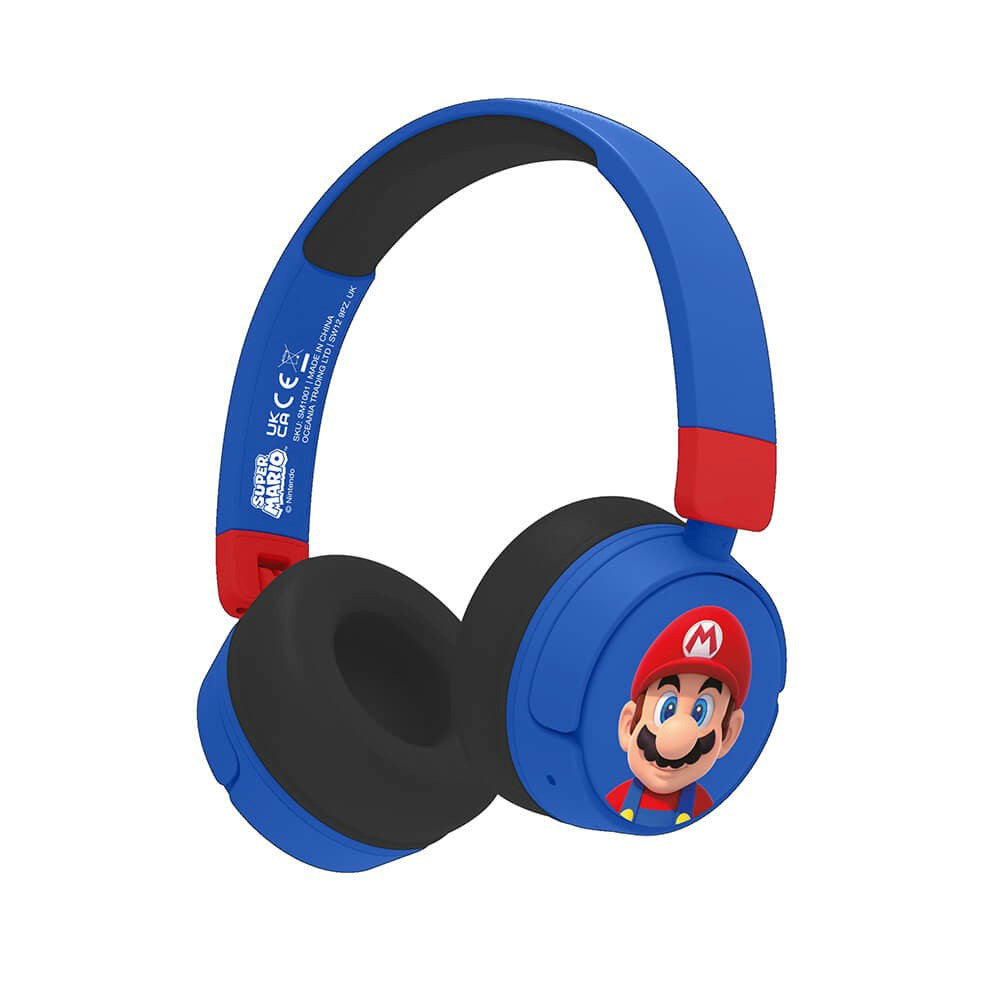 Super Mario OTL On-Ear Trådløse Høretelefoner til Børn - Blå / Rød