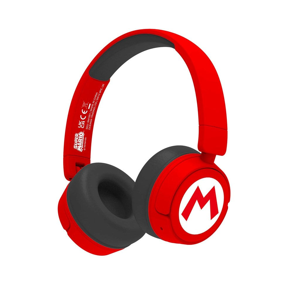Super Mario OTL On-Ear Trådløse Høretelefoner til Børn - Rød / Sort
