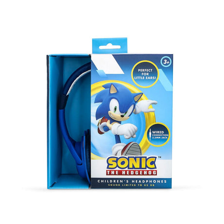 SONIC the Hedgehog OTL On-Ear Høretelefoner til Børn m. 3D Ører - Max. 85dB - Blå