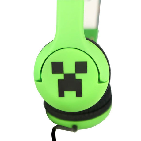Minecraft OTL On-Ear Headset til Børn m. Jackstik - Max. 85dB - Grøn