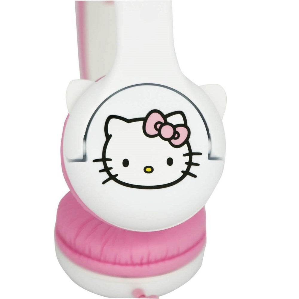 Hello Kitty OTL On-Ear Høretelefoner til Børn m. 3D Ører - Max. 85dB - Hvid / Lyserød