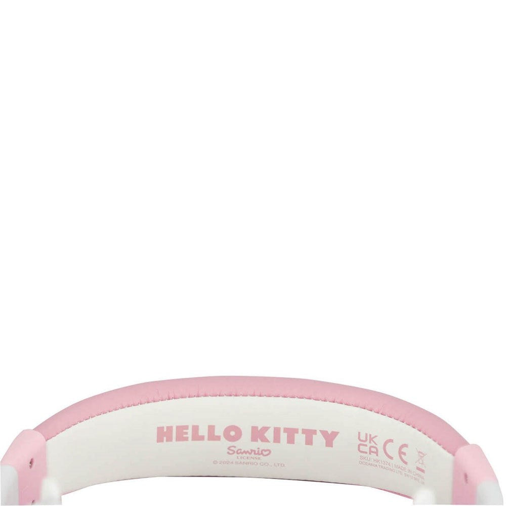 Hello Kitty OTL On-Ear Høretelefoner til Børn m. 3D Ører - Max. 85dB - Hvid / Lyserød