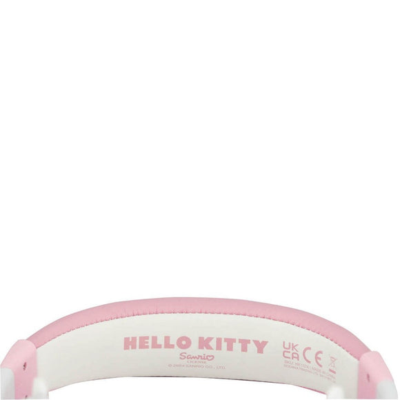 Hello Kitty OTL On-Ear Høretelefoner til Børn m. 3D Ører - Max. 85dB - Hvid / Lyserød