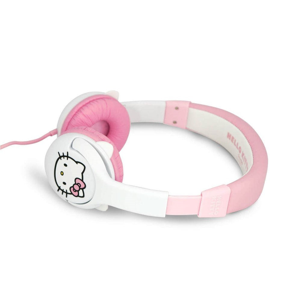 Hello Kitty OTL On-Ear Høretelefoner til Børn m. 3D Ører - Max. 85dB - Hvid / Lyserød