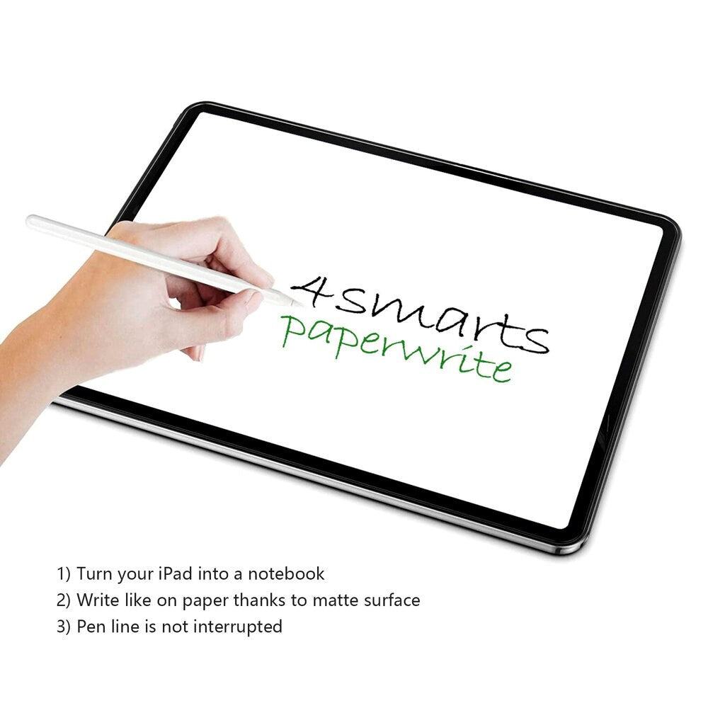 iPad 10.2" (2021 / 2020 / 2019) 4smarts Skærmbeskyttelsesfilm m. Paperwrite Funktion - Gennemsigtig