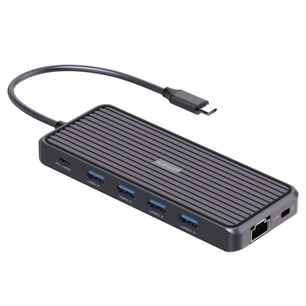 4smarts SmartDock 11-i-1 USB-C Docking Station - 100W - Sort