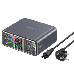4smarts Lucid GaN DIY Bordoplader - 360W / 5x USB-C & 1x USB-A - Grå