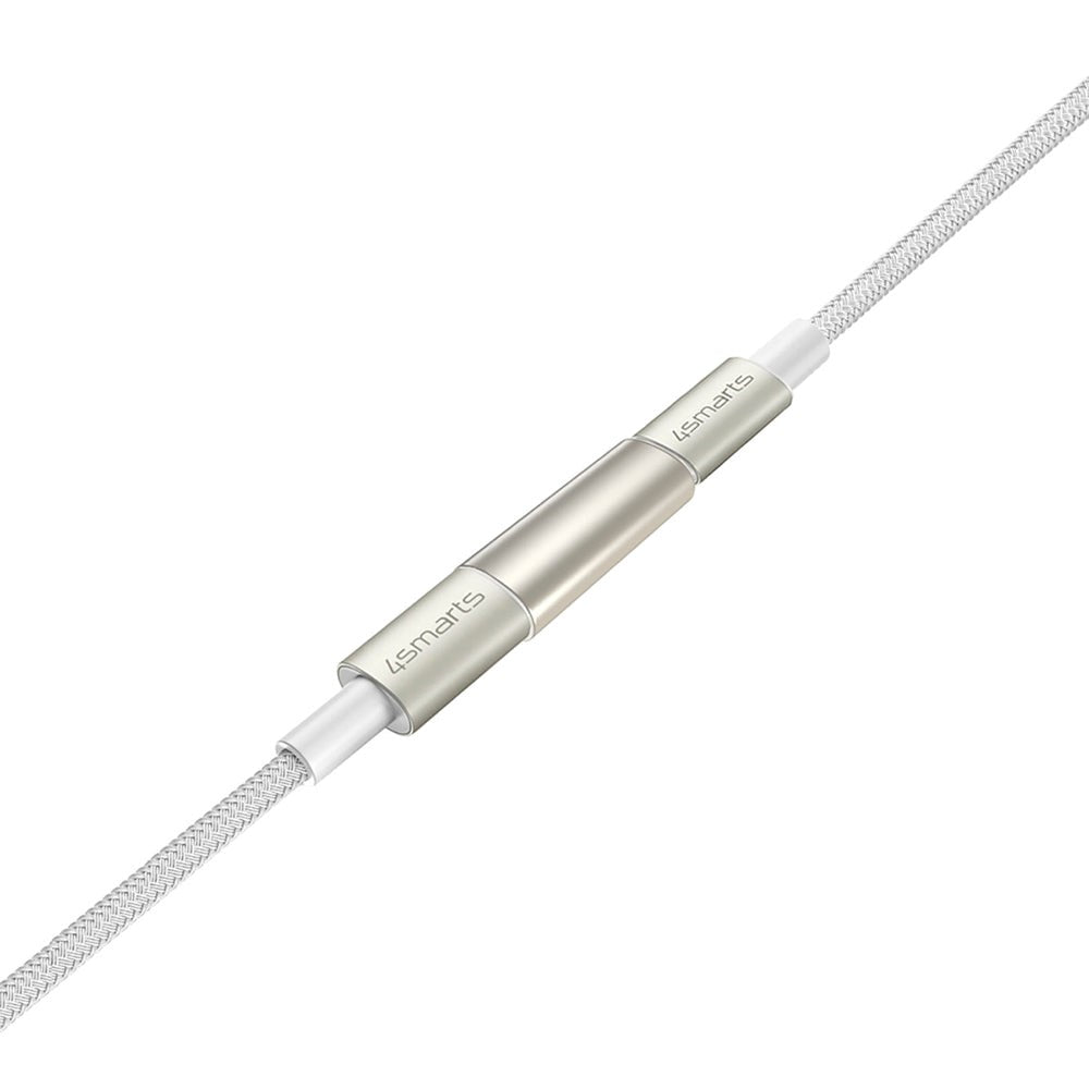 4smarts USB-C til USB-C PremiumCord 60W - 3x USB-C til USB-C Kabel m. USB-C Adapter & Forlænger - Hvid