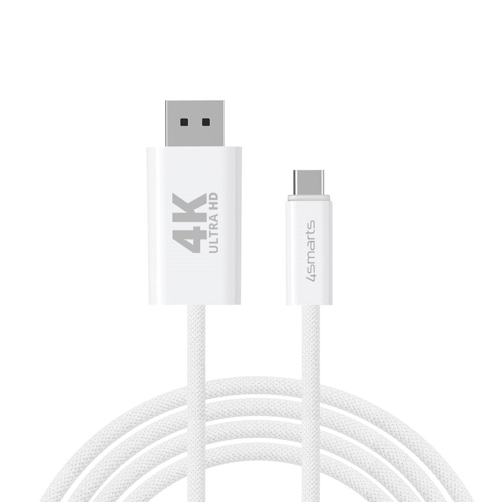 4smarts USB-C til DisplayPort Kabel - 2m - Hvid