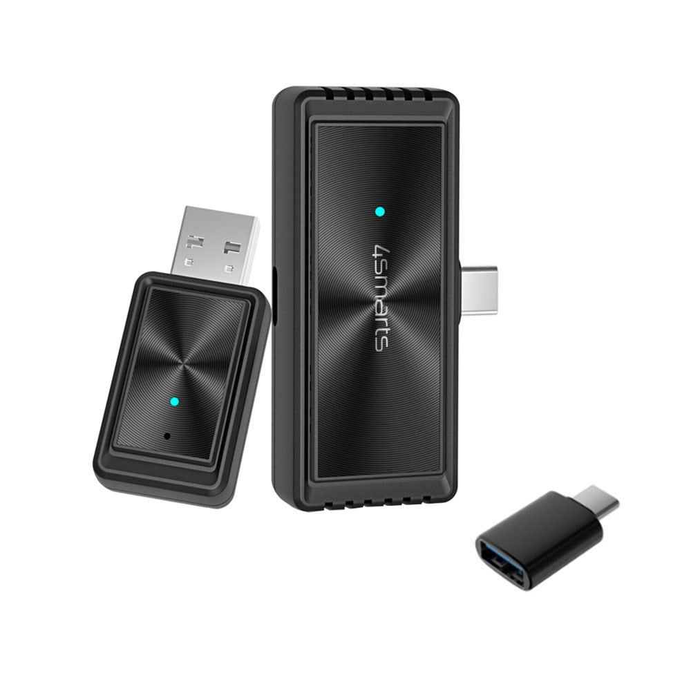 4Smarts Trådløs Adapter m. Skærmdublering til Apple CarPlay & Android Auto - Sort