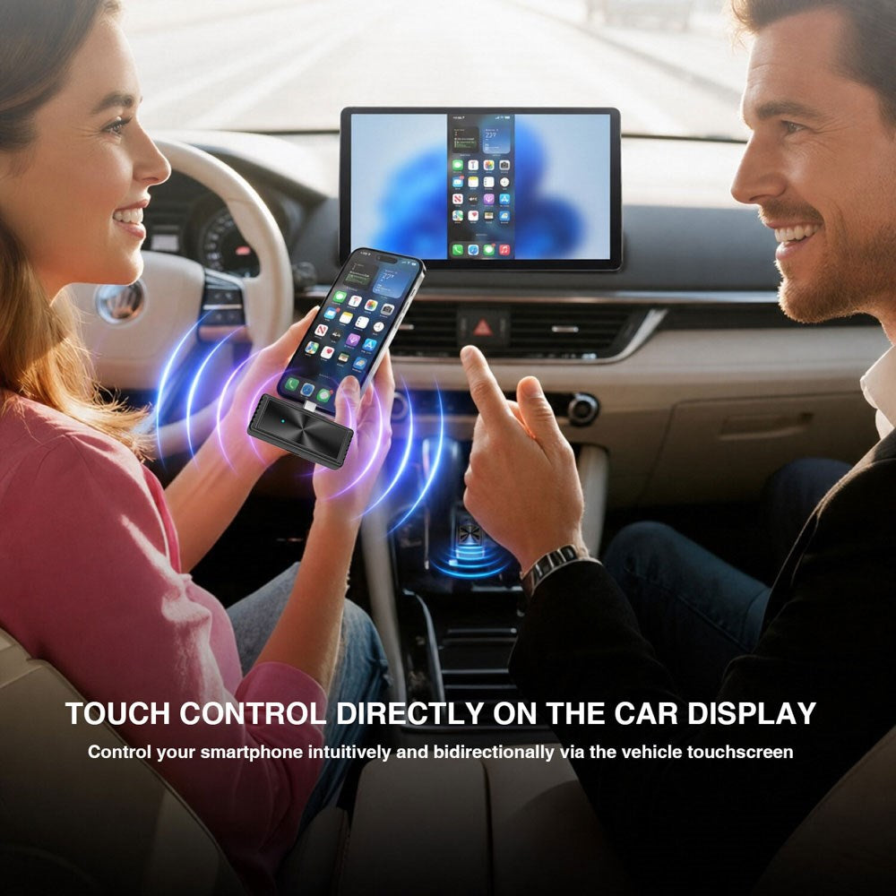 4Smarts Trådløs Adapter m. Skærmdublering til Apple CarPlay & Android Auto - Sort