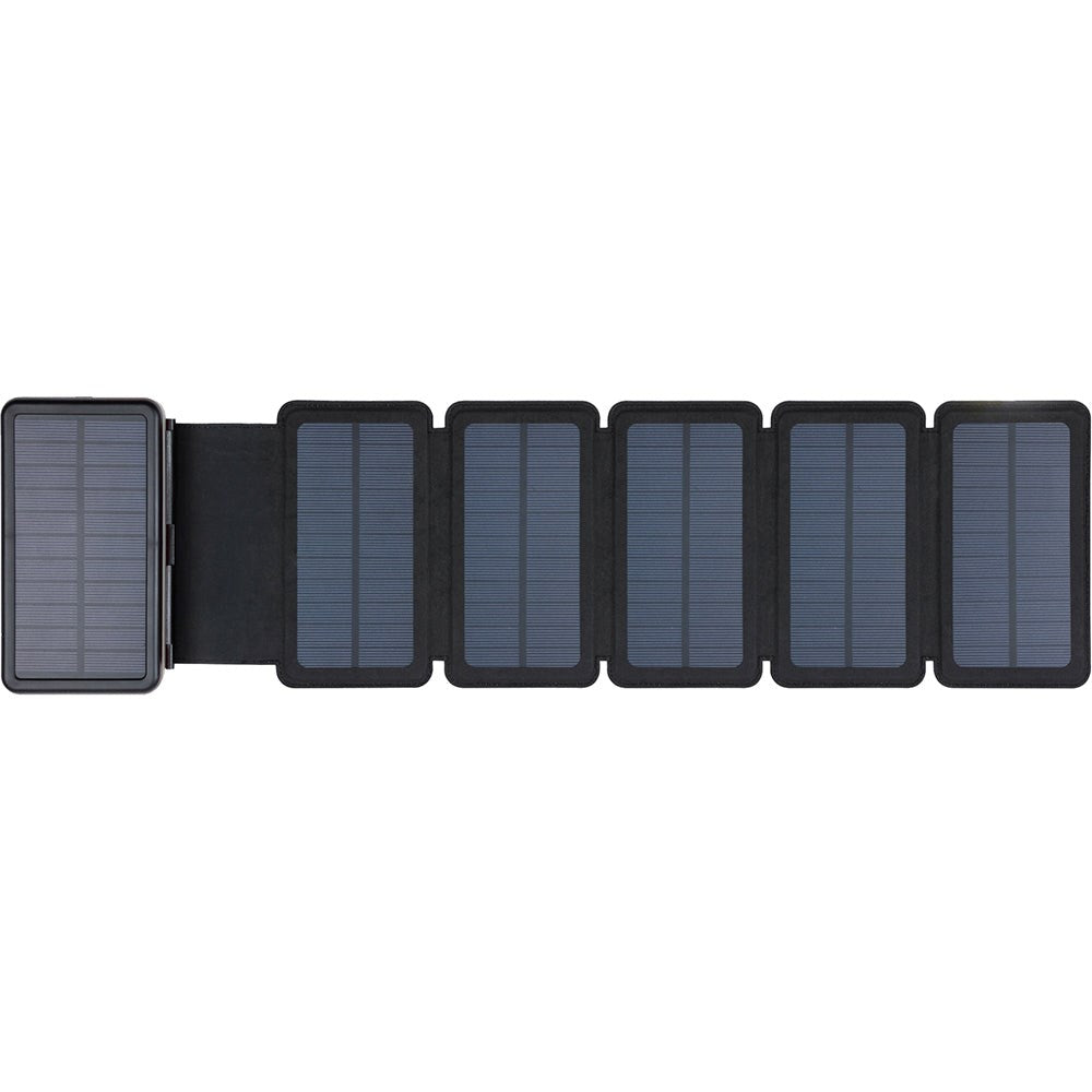 Sandberg 20W Solar Outdoor Water Resistant PowerBank 20.000mAh med Lommelygte - 2 x USB-A & 1 x USB-C - Sort