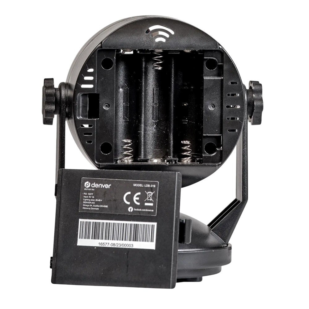 Denver LDB-319MK2 Diskokugle m. LED Lys & Lyd - Sort