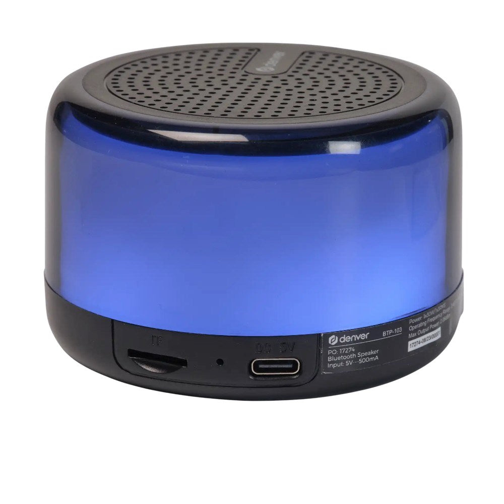 Denver BTP-103 Bluetooth Højttaler m. Strop - Sort