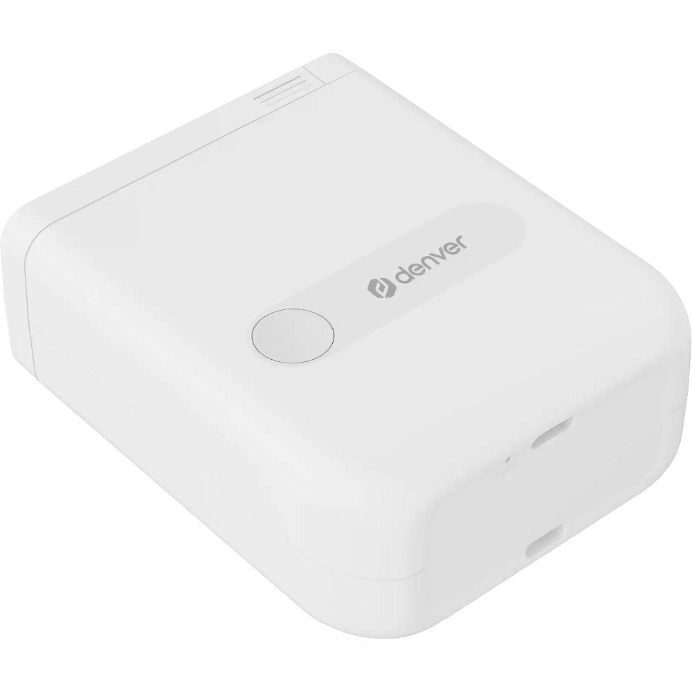 Denver MBP-16 Mini Bluetooth Termisk Printer m. 4x Termisk Klistermærkepapir - Hvid