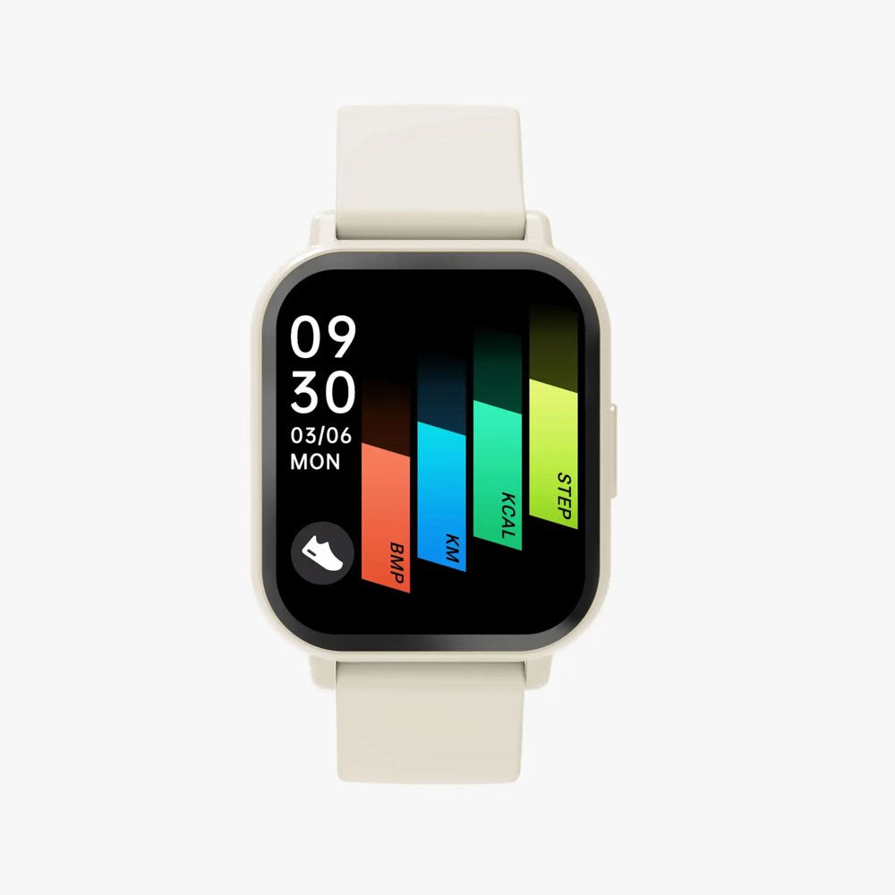 Denver SWC-176BE Smartwatch m. Søvn- og Fitnesstracker - Silikone Rem - Beige