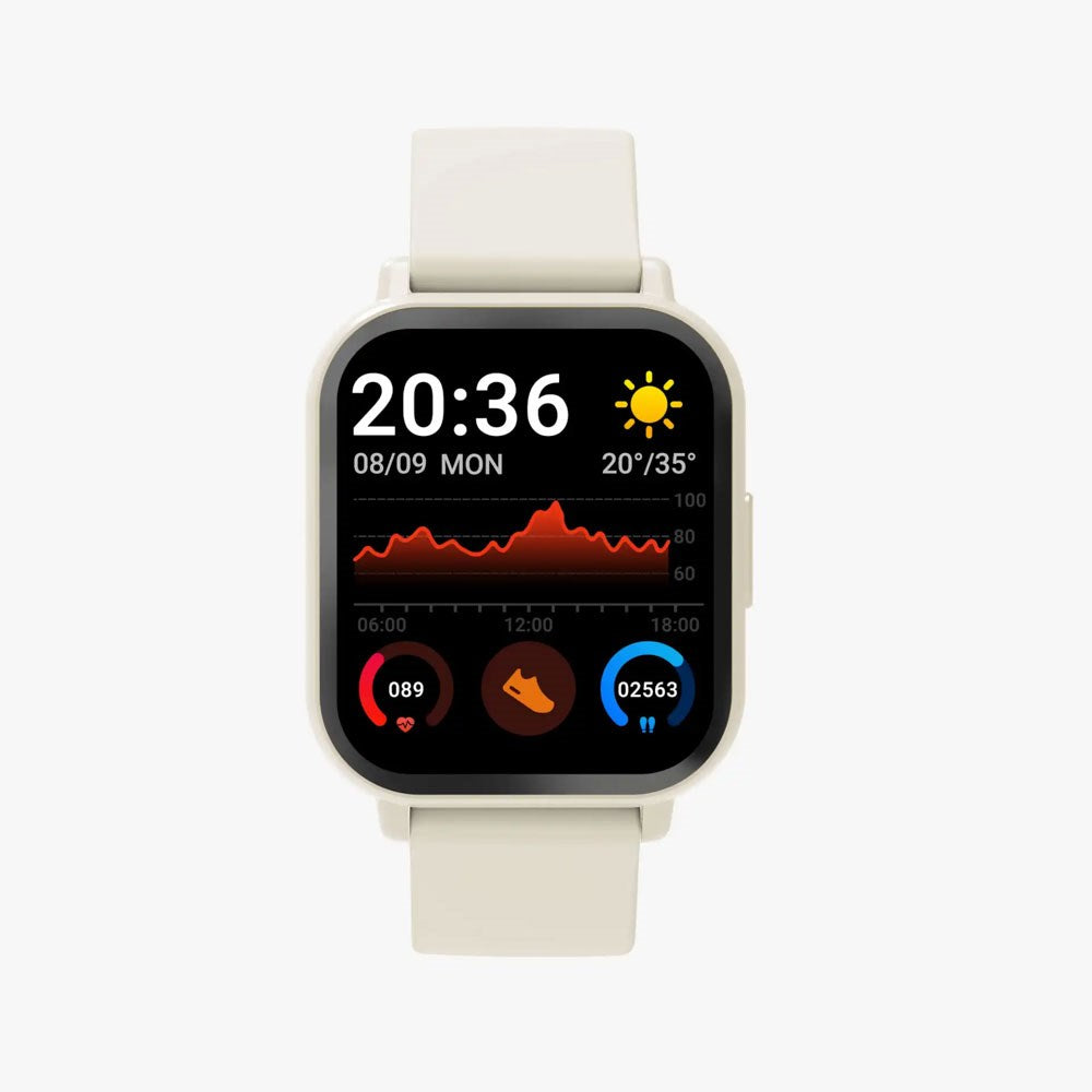 Denver SWC-176BE Smartwatch m. Søvn- og Fitnesstracker - Silikone Rem - Beige