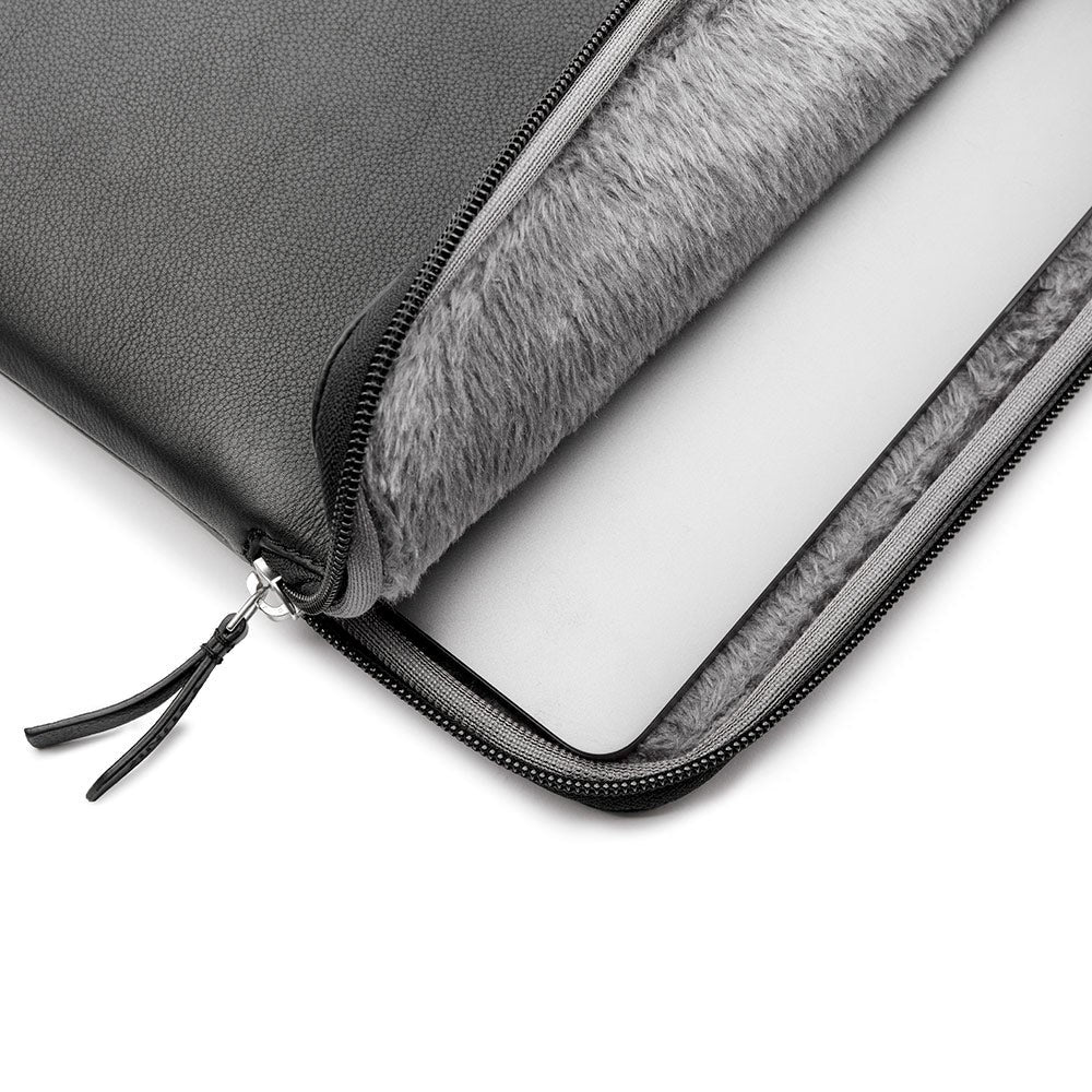 Trunk Ægte Læder Sleeve til Macbook 13" (32 x 23 x 2 cm) - Black