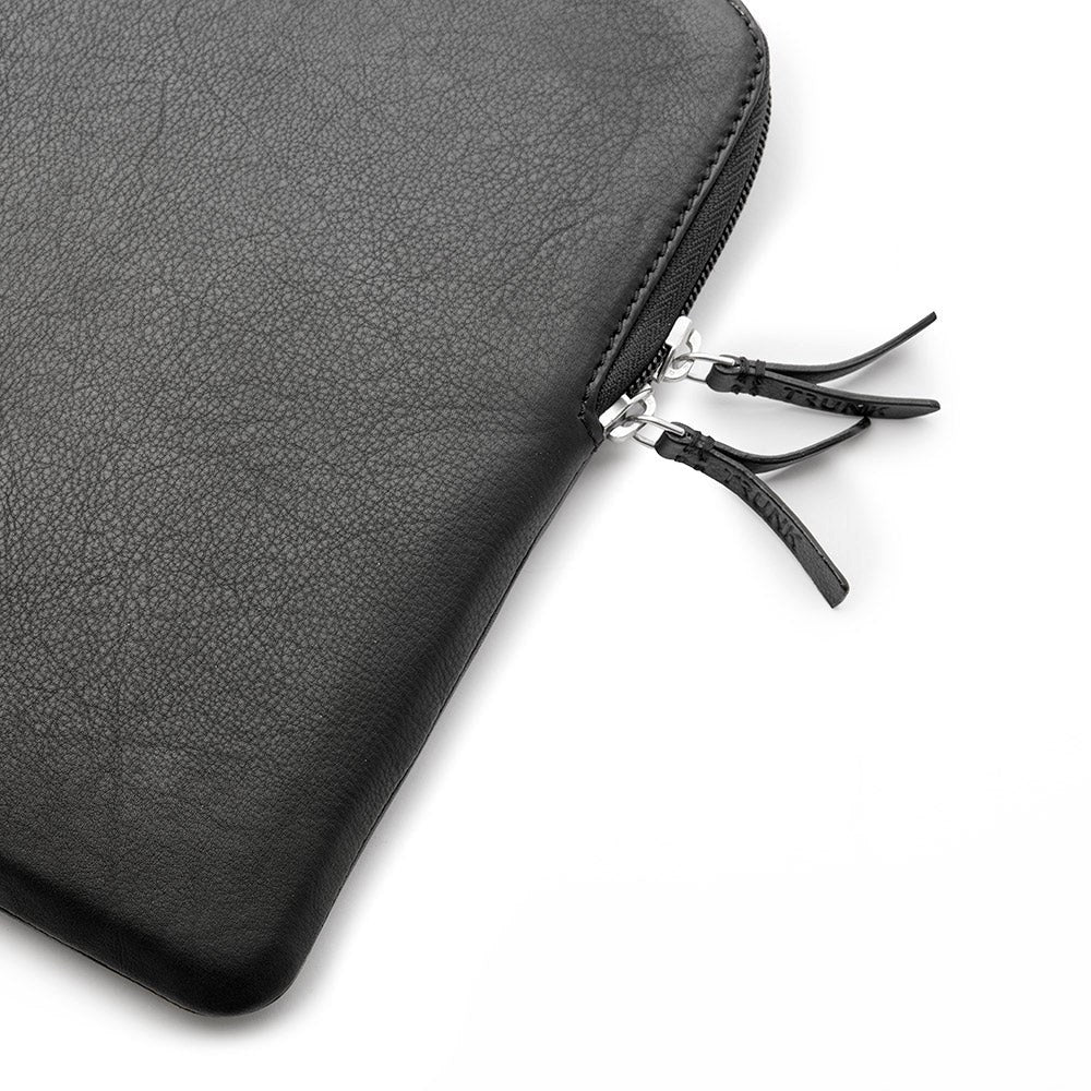 Trunk Ægte Læder Sleeve til Macbook 13" (32 x 23 x 2 cm) - Black