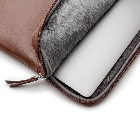 Trunk Ægte Læder Sleeve til Macbook 13" (32 x 23 x 2 cm) - Brown