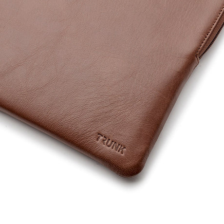 Trunk Ægte Læder Sleeve til Macbook 13" (32 x 23 x 2 cm) - Brown