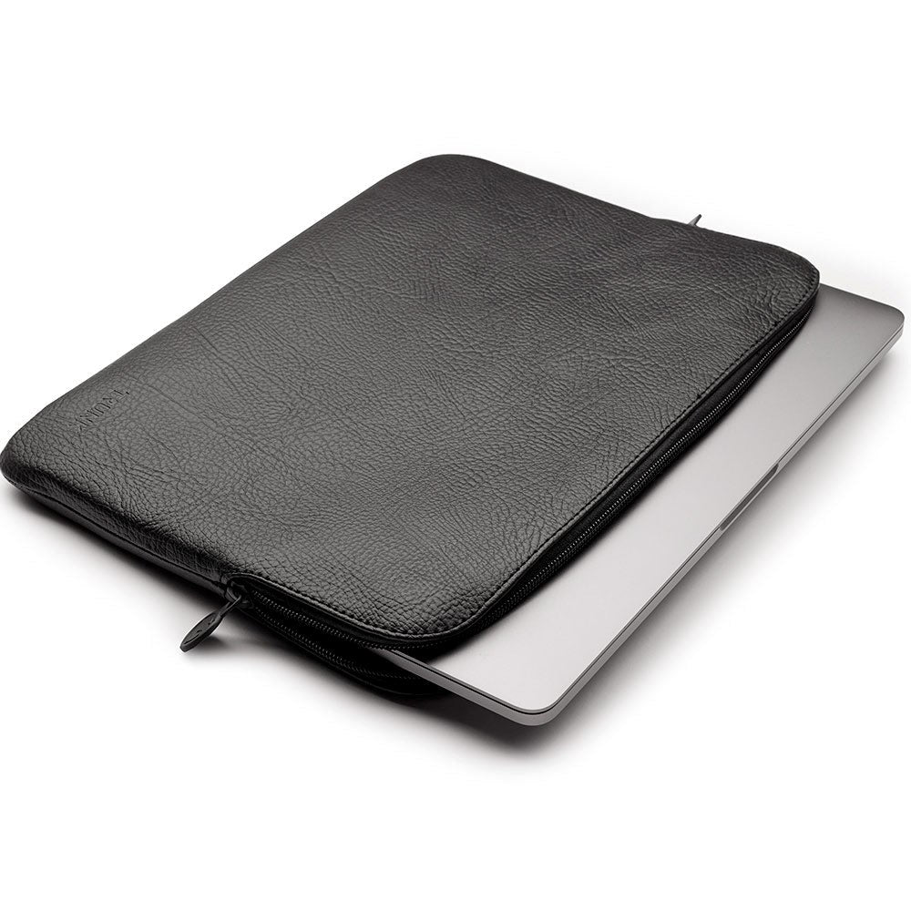 Trunk Vegansk Læder Sleeve til Macbook 13" (30,5 x 22 x 2 cm) - Black Apple Peel