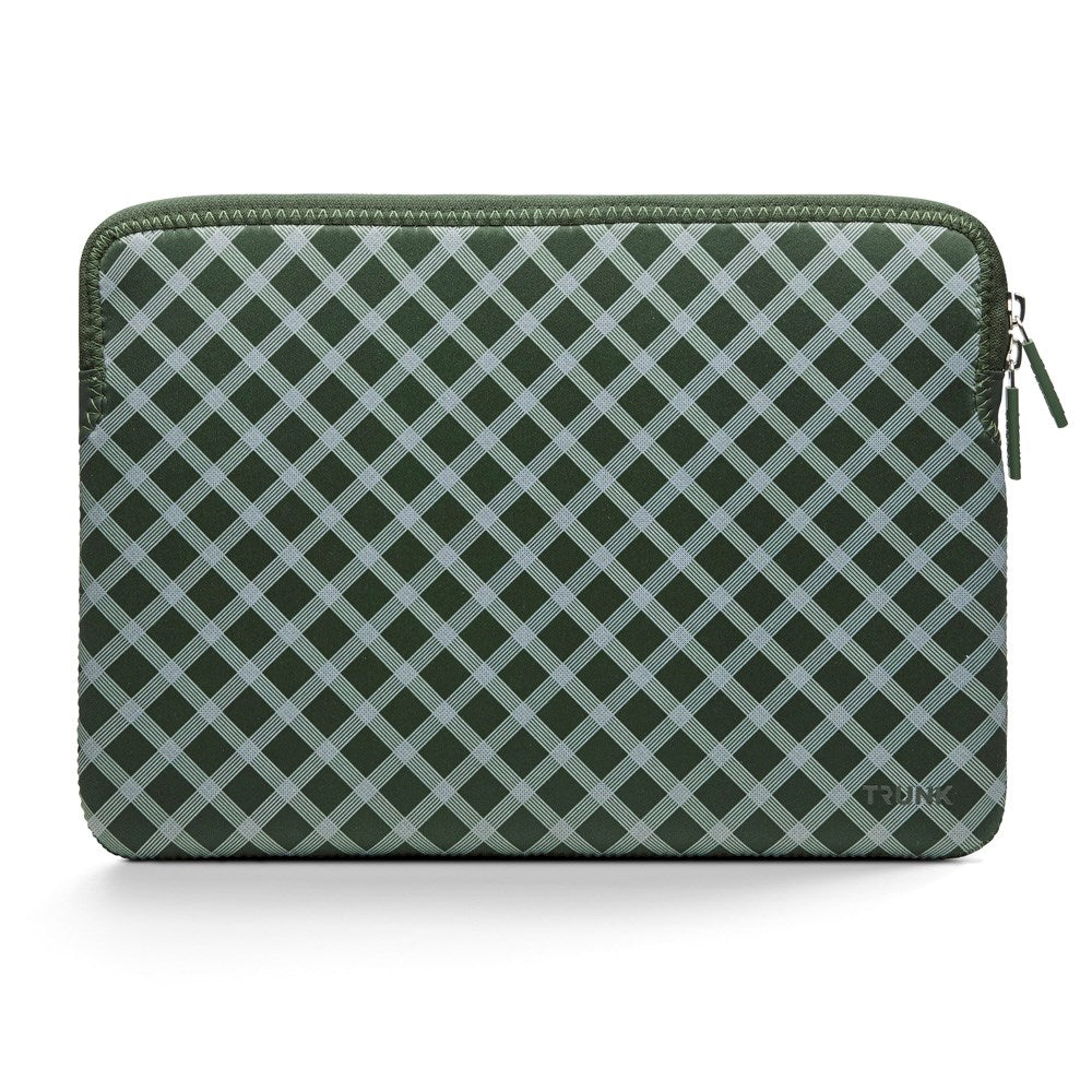 Trunk Neoprene Sleeve til MacBook 13" (30.5 x 21.5 x 1.5 cm) - Olive Green Tartan