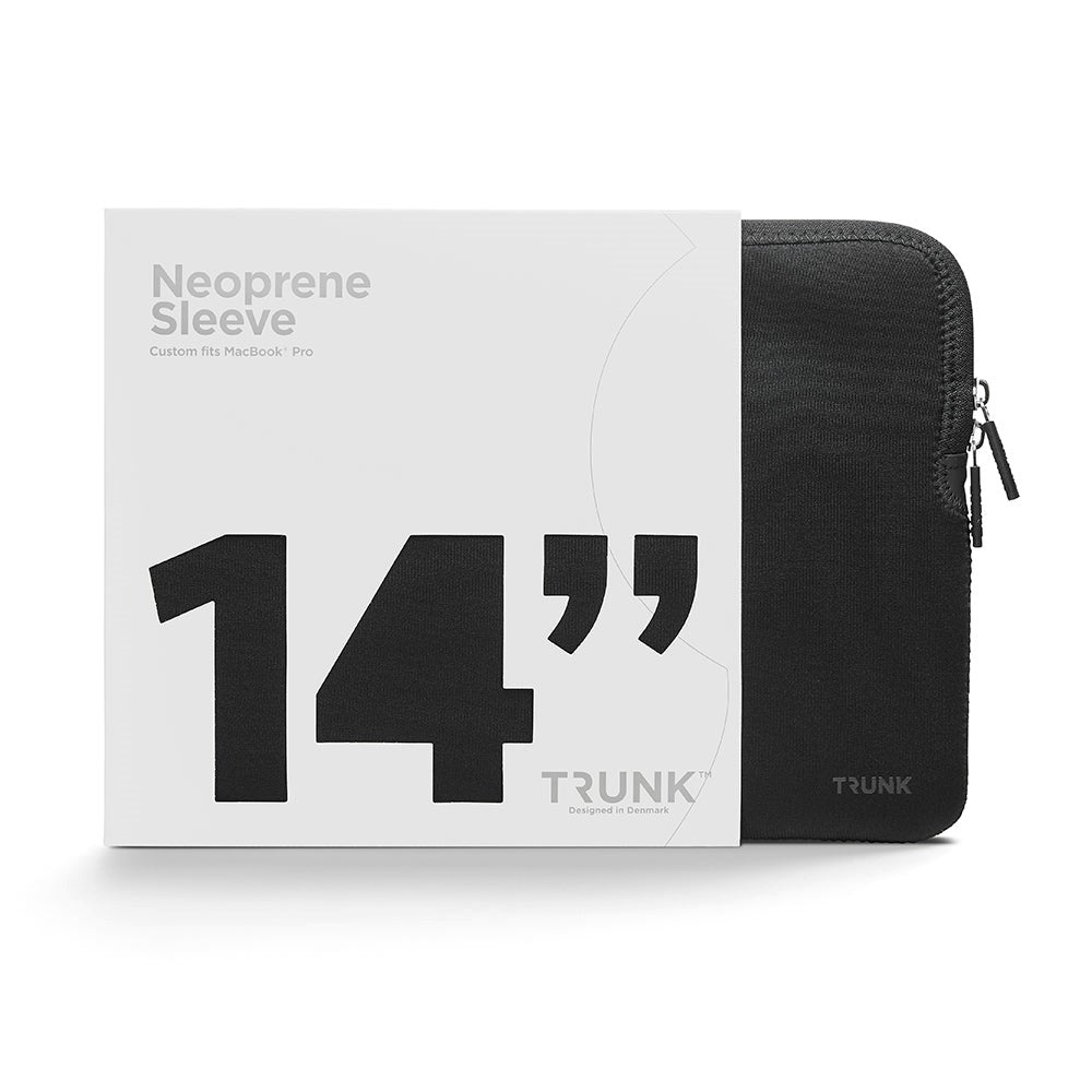 Trunk Neopren Sleeve til MacBook 14" (32,8 x 23,5 x 2 cm) - Black