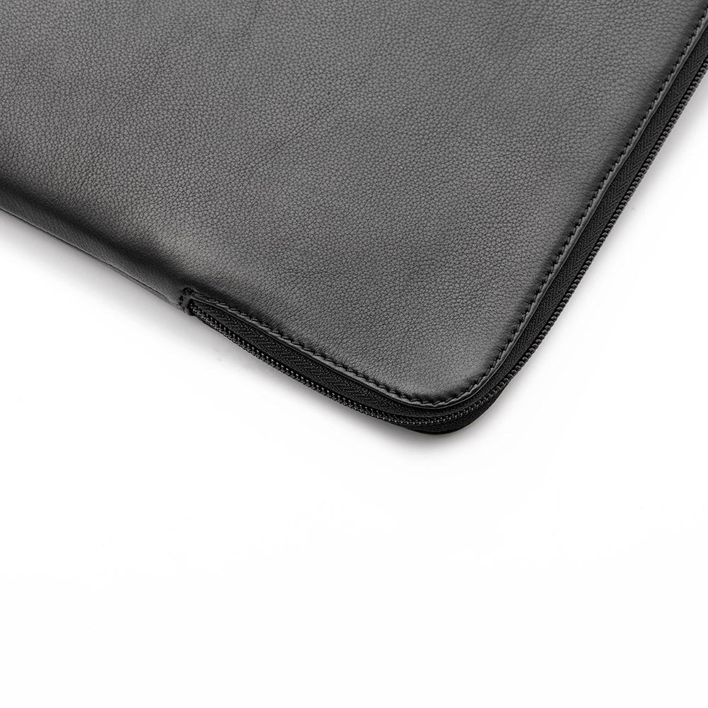 Trunk Ægte Læder Sleeve til Macbook 14" (33 x 23,5 x 2 cm) - Black