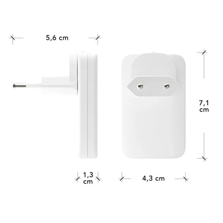 dbramante1928 Slim Vægoplader m. 1x USB-C 20W & 1x USB-A 18W - Hvid