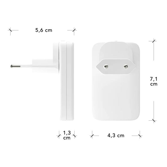 dbramante1928 Slim Vægoplader m. 1x USB-C 30W & 1x USB-A 30W - Hvid