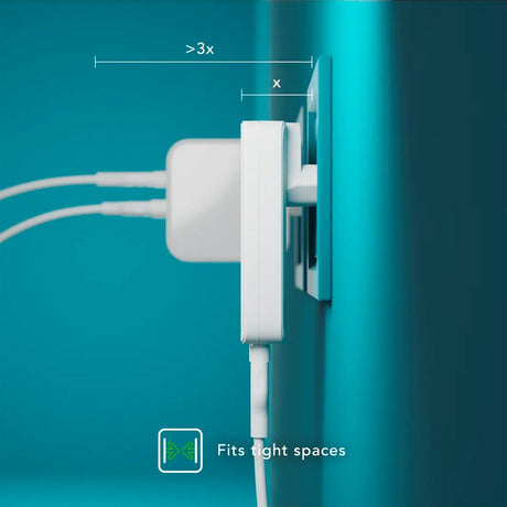 dbramante1928 Slim Vægoplader m. 1x USB-C 45W & 1x USB-A 30W - Hvid