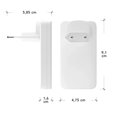 dbramante1928 Slim Vægoplader m. 1x USB-C 65W & 1x USB-A 30W - Hvid